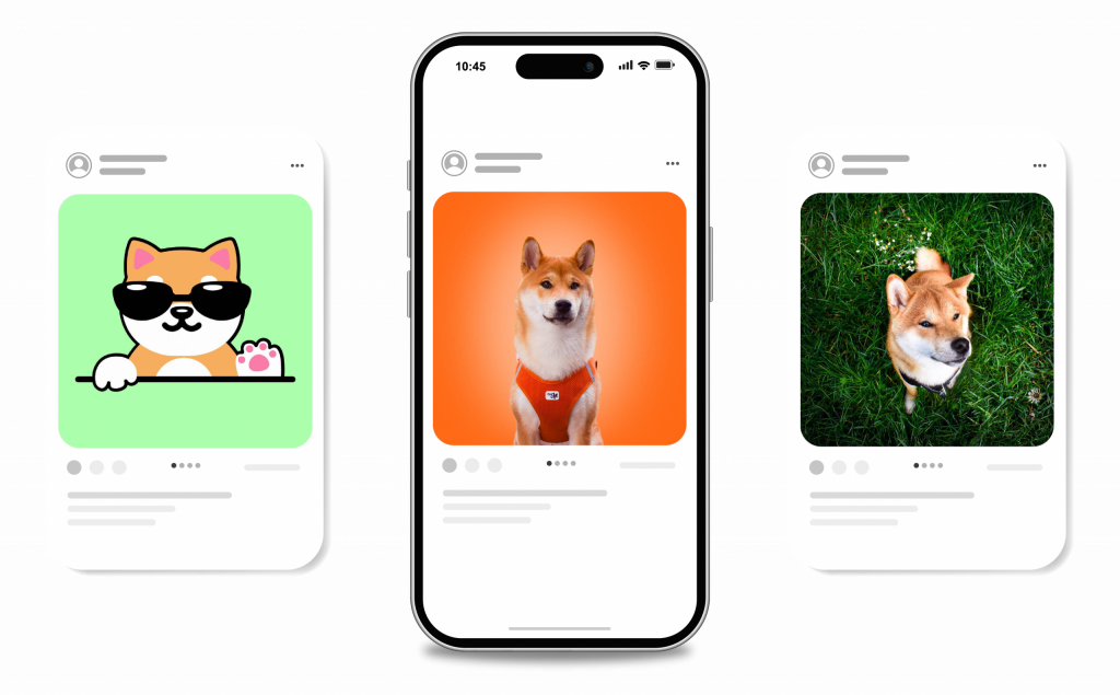 Social Media Design Mockup für Instagram Beiträge mit Hunde-Content | Kremer Signature Design