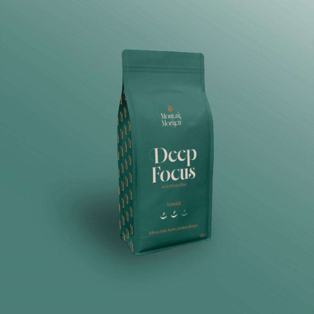 Branddesign Verpackung für Kaffeebohnen für Montagmorgen Café Coworking | Kremer Signature Design